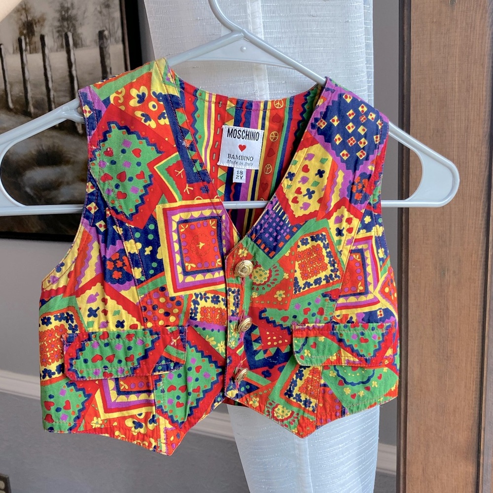 Vintage Moschino multicolor toddler 2T vest